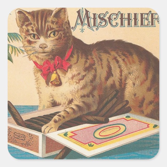 Mischief Quadratischer Aufkleber (Vorderseite)