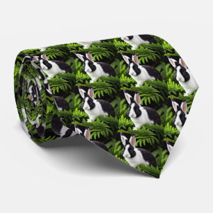 Mischief the Black and White Bunny, Neck Tie Krawatte