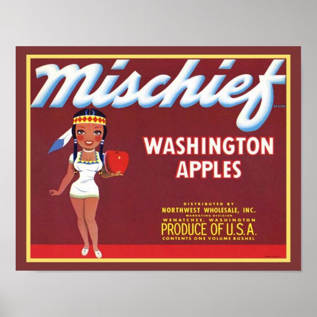 Mischief Washington Apples Poster aus den 40er Jah (Vorne)