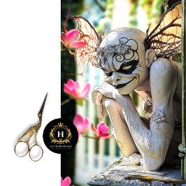 Mischievious Gothic Paris Gargoyle Decoupage Seidenpapier