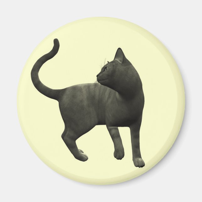 Mischievous Black Cat Magnet (Vorne)