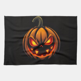 Mischievous Pumpkin Monster Halloween Towel Geschirrtuch