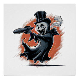 Mischievous Vintag Ghost Poster