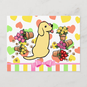 Mischievous Yellow Labrador Postkarte