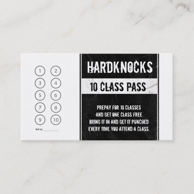 MischKampfkunst-Visitenkarteloyalitätskarte Treuekarte (Vorderseite)