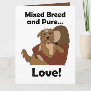 Mischlingshund gemischte Rasse pure Liebe Haustier Karte