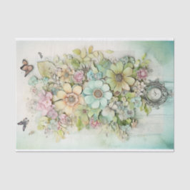 Mischmedien mit Schmetterlingen Seidenpapier