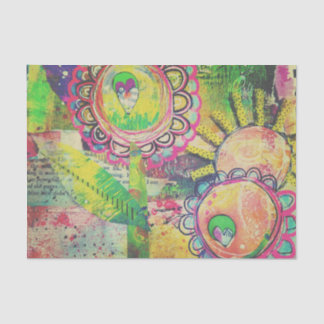 Mischmedium-Blumen-Garten-Seidenpapier Seidenpapier