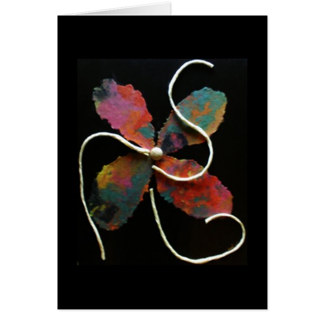 Mischmedium-Blumen-Kunst-Karte (Vorne)