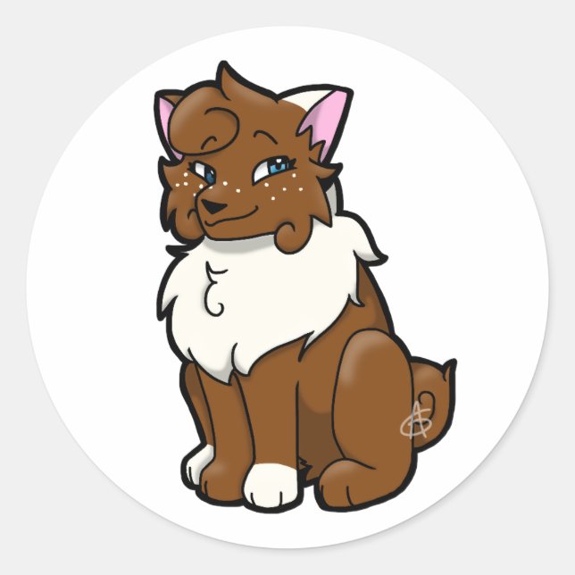 Mischmilch Runder Aufkleber (Vorderseite)