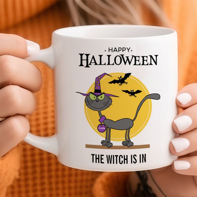 Mischous Cat Anpassbare Halloween Kaffeetasse (Von Creator hochgeladen)