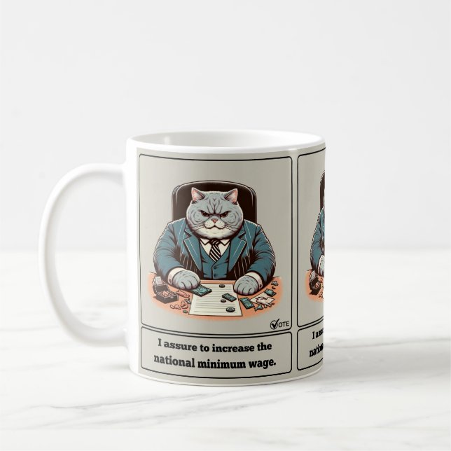 Mischous Meows: Der verrückte Katzenpolitiker Kaffeetasse (Links)
