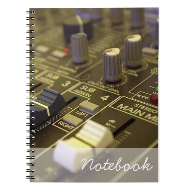 Mischpult-Notebook Notizblock (Vorderseite)
