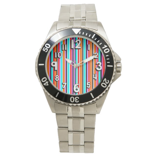 Mischstreifen Armbanduhr (Vorderseite)