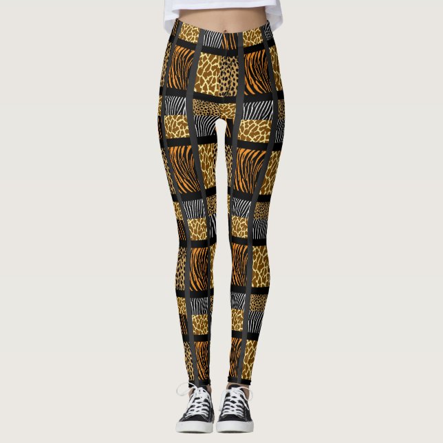 Mischtierdruck Leggings (Vorderseite)