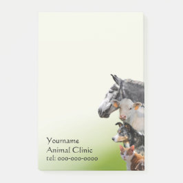 Mischtiere tierärztlich post-it klebezettel