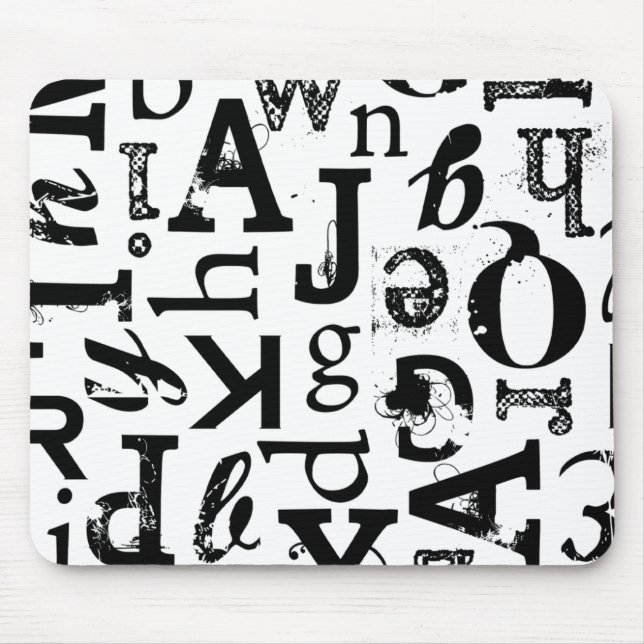 Mischtypographie-Standard Mousepad (Vorne)