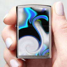 Mischung aus glattem und blauen Neonkurven über Sc