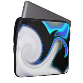 Mischung aus glattem und blauen Neonkurven über Sc Laptopschutzhülle