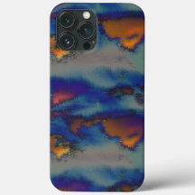 Mischung aus orangefarbenem und blauem Farbton mit