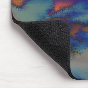 Mischung aus orangefarbenem und blauem Farbton mit Mousepad