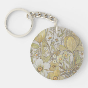 Mischung mit Blumen Schlüsselanhänger