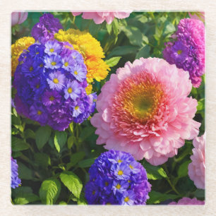 Mischung von Blume Glasuntersetzer