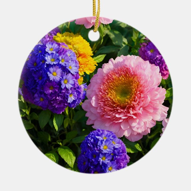 Mischung von Blume Keramik Ornament (Vorne)