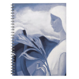 Mischung von Mädchen in weiß mit Fabrikschornstein Notizblock