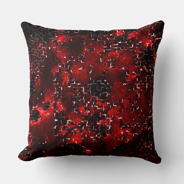 Mischung von roten Blütenblättern und roten Blüten Kissen (Vorderseite)