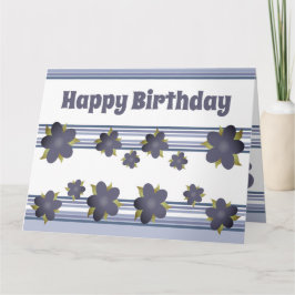 Mischung von Streifen und blauer Blüte Karte