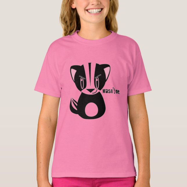 Mischvious Cartoon Skunk T-Shirt (Vorderseite)