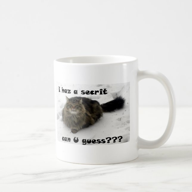 Mischvous Maine Coon im Schnee Kaffeetasse (Rechts)