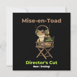 Mise-en-Toad Director’s Cut Cinema Pun Toad Kunst Einladung