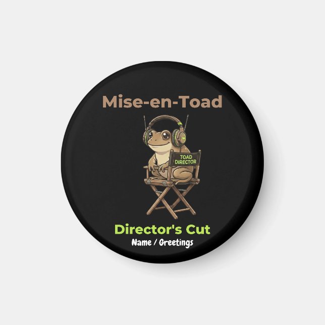 Mise-en-Toad Director’s Cut Cinema Pun Toad Kunst Magnet (Vorne)