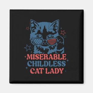 miserable katzenlose Frauen für Kamala Harris 2 Magnet