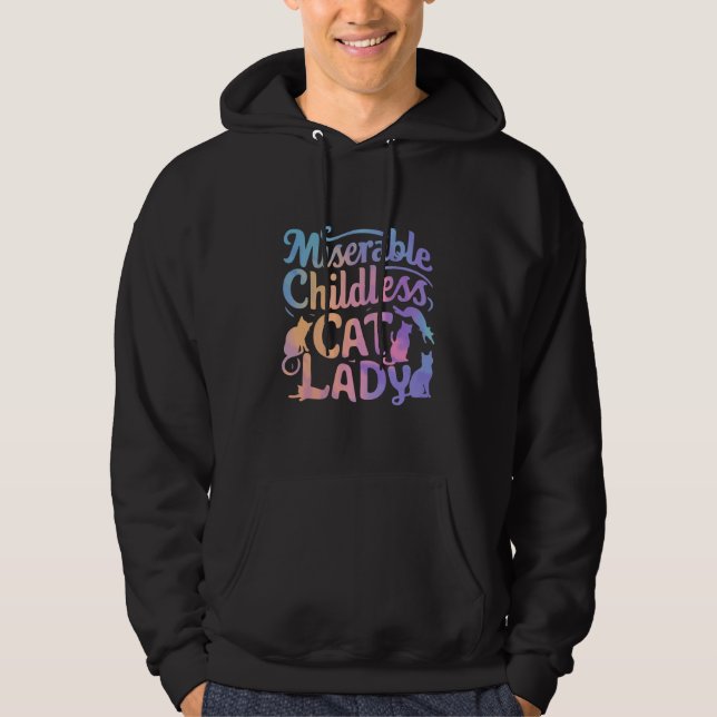 miserable katzenlose Lady Hoodie (Vorderseite)