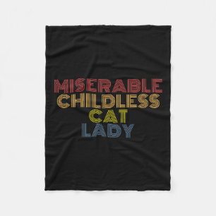 Miserable katzenlose Lady Retro Vintag Fleecedecke