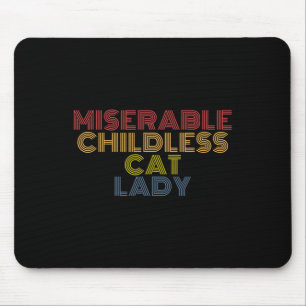 Miserable katzenlose Lady Retro Vintag Mousepad