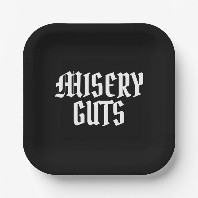 Misery Guts Pappteller (Vorderseite)