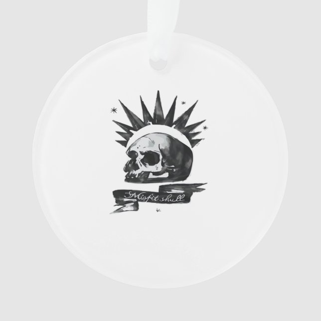 Misfit Skull Creative Character ArAcrylic Ornament (Vorderseite)