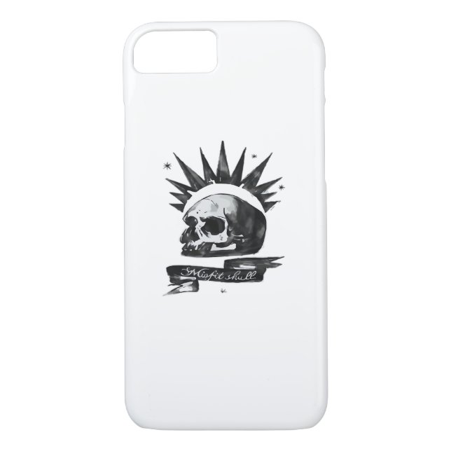 Misfit Skull Creative Character Art Style  Case-Mate iPhone Hülle (Rückseite)