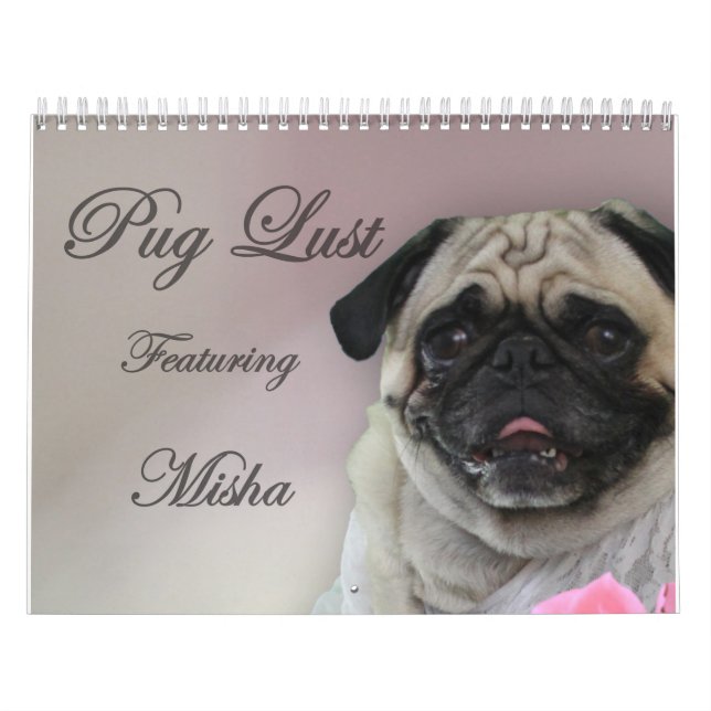 Misha für Mops-Lust, Mopswäschekalender Kalender (Titelbild)