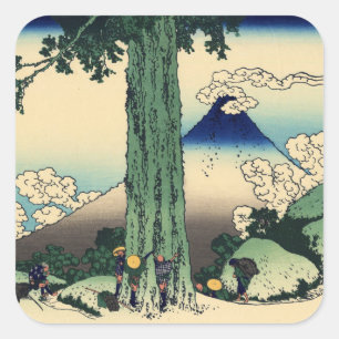 Mishima-Pass in der Provinz Kai Quadratischer Aufkleber