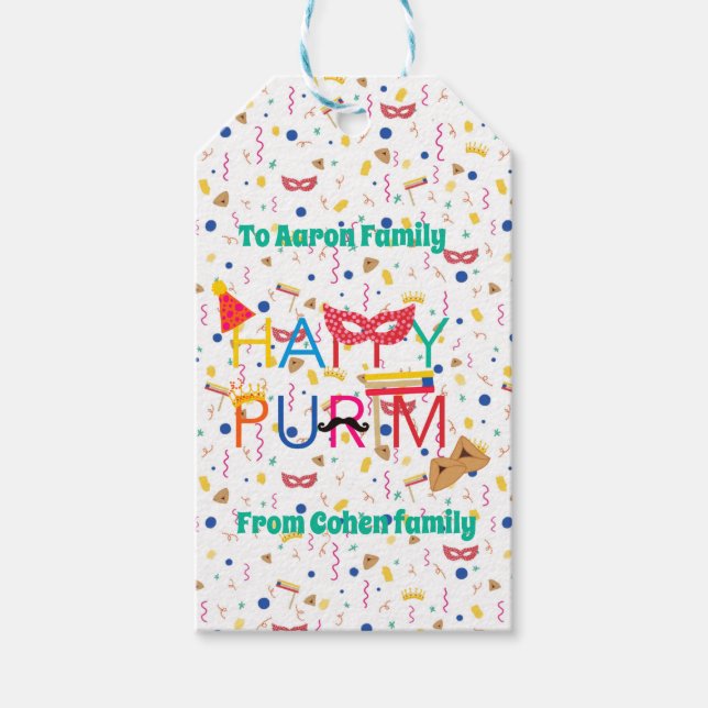 Mishloah Manut personalisiert Geschenkanhänger (Vorderseite)