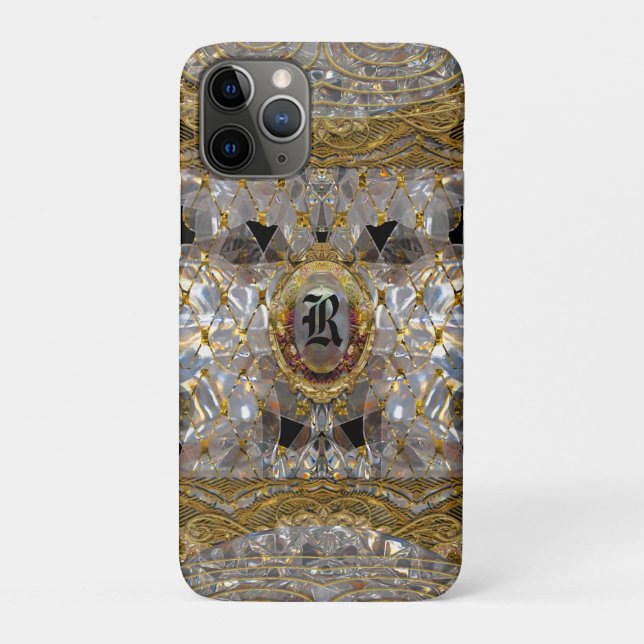 Mishya Baroque Tough Monogram Case-Mate iPhone Hülle (Rückseite)