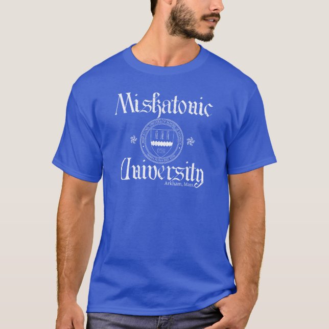 Miskatonic Hochschulschule der Göttlichkeit T-Shirt (Vorderseite)