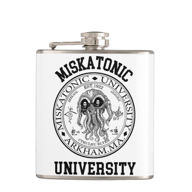 Miskatonic Universität CTHULHU HP LOVECRAFT Flachmann (Vorderseite)
