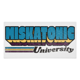 Miskatonic Universität Retro Etikett Poster