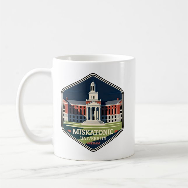 Miskatonic University Arkham Vintage Travel Badge Kaffeetasse (Links)